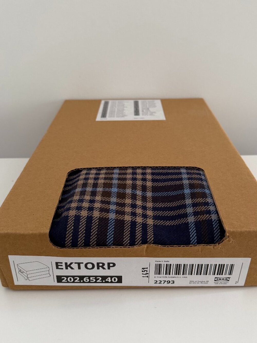 New in Box - IKEA Ektorp - Rutna Multi - Footstool / Ottoman cover